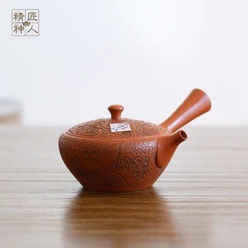 Original importate din Japonia guang lung (jad lumina cuptor) pentru zhu figurina de lut flori orizontală parte ceainic