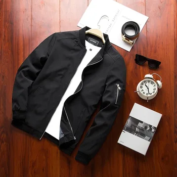 Primăvară Nouă Bărbați Bombardier cu Fermoar Sacou Masculin Casual Streetwear Hip Hop Slim Fit Pilot Haina Barbati Haine Plus Dimensiunea 4XL