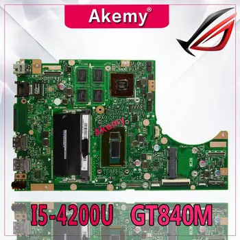Akemy TP500LN Laptop placa de baza Pentru Asus TP500LN TP500LNG TP500LA TP500L TP500 Test original, placa de baza 4G RAM I5-4200U GT840M