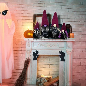 4BUC Halloween Vrăjitoare Pitică de Pluș, Folosite Pentru Multi-Strat Tava de Decor, Handmade Halloween Pitic, fără Chip de Papusa