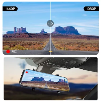 DVR auto Camera A37 Video Recorder Dashcam Recorder 2K Parcare Monitor Camera 170° DashCam 10Inch tabloul de Bord Față Și Camera din Spate