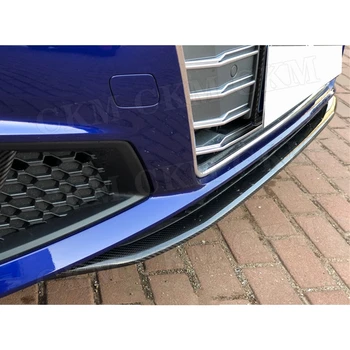 Uscat Fibra de Carbon Fata Buza Spoiler FRP Prim-Placa de Bara de protecție Bărbie Lopata Pentru Audi A4 Sline Sport S4 Sedan 4 Usi 2018 2019