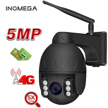 Inqmega Wifi PTZ Camera IP 1080P 5MP HD Super Zoom 5X Două căi Audio Wireless în aer liber, 60m IR Video Home Security Camera P2P