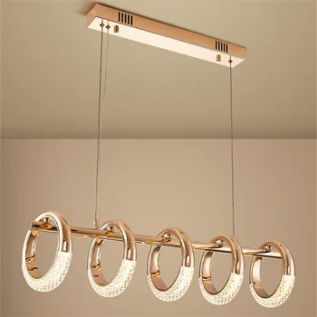 WPD Nordic Candelabru Lampă de Iluminat Moderne Lumini Pandantiv Cinci Inele cu LED-uri pentru Decor Acasă