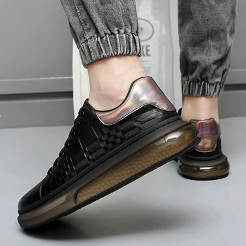 Calitate de Top Design Nou Popcorn Jos Pantofi Barbati din Piele Pantofi Casual Mens de Moda de Afaceri Respirabil Bărbați Adidași Confortabil