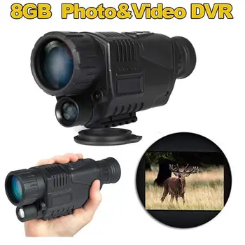 8GB Digital Noapte Viziune Monoculară Foto Video Recorder DVR Binoclu IR Monocular Camera de Vânătoare Dispozitiv Pentru Traseu OutdoorSport
