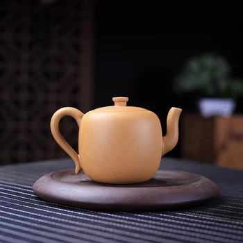 Yixing violet oală de lut celebru hand-made ceainic minereu brut secțiunea lut jad umăr umăr frumusete pura sculptate de mână, ceai Kung Fu