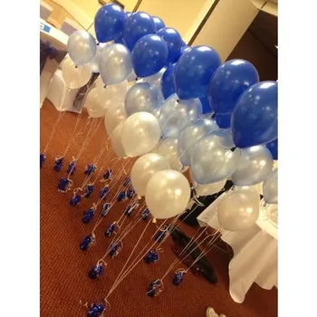 Balon Casa 30 Buc Metalice Balon (Albastru-Alb-Argintiu Mixt) Balon de Zbor petrecere material