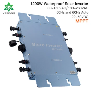 1200W Solar Micro Invertor MPPT Pe Grila de Cravată Microinvertoarelor Inversor de Reglementare 110V 220V AC Pentru 30V 36V 39V Acasă Solare FOTOVOLTAICE