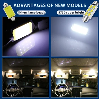 100BUC LED-uri Auto LED C5W Festoon Dom 36mm Interior Auto Becuri Alb Rece Lectură de Înmatriculare Lampă cu led-uri Bec de 12V