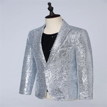 Cantareata argintie costume barbati, sacouri etapă chaquetas de traje pânză costum костюм мужской пиджак ropa hombre blousons