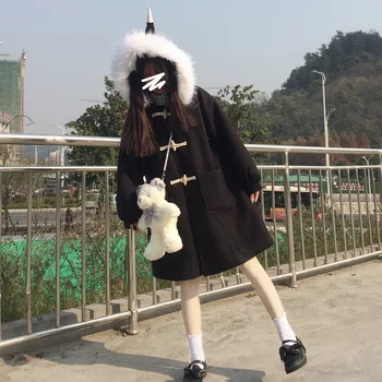 Femei Toamna Iarna Vrac Stil coreean Femei Culoare Solidă Palton Lung de lux Haina de Iarna Veste Longue Femme pentru Femei Îmbrăcăminte BE50NZ