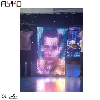 Transport gratuit Flyko vânzare Fierbinte P30MM 3 in1 plin de culoare LED video cortina de pavilion