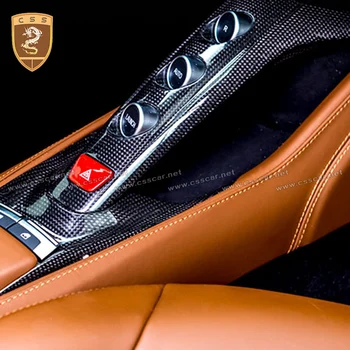2 Buc Ferrari 488 GTB Centrală de control buton de uscat capacul din fibra de carbon ornamente interioare Consolă centrală Panoul de Piese de en-gros