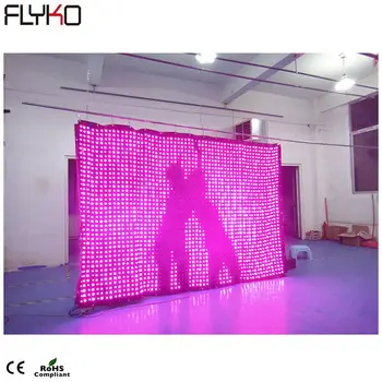 P50MM 2X3M personalizate etapă de lumină led-uri viziune cortina rgb