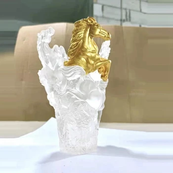 Rasina Cristal Arzător de Tămâie Cal Arab în Formă de Liuli Cădelniță Arzătoare pe Bază de Artizanat, Ornamente pentru Decor Acasă