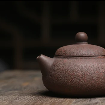 Ceainic retro Lin Nanyou hand-made lapte sus ceainic cadou special acasă Kungfu ceainic mic set de ceai vermilion lut