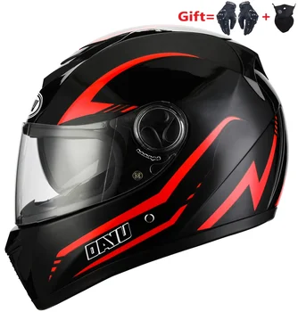 2 Cadouri Fata Complet Casca Motocicleta Pentru Om Femeile Dual Lens Casca Motocross Dublu Viziere Motocicleta Casca casco moto capacete