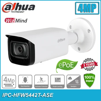 Original Dahua IPC-HFW5442T-ASE 4MP POE H. 265 IP67 IK10 WDR IR Bullet WizMind Rețea CCTV Camera IP HFW5442T-ASE