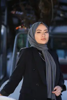 Hijab Pieptănat Bumbac Șal Model-Fumat