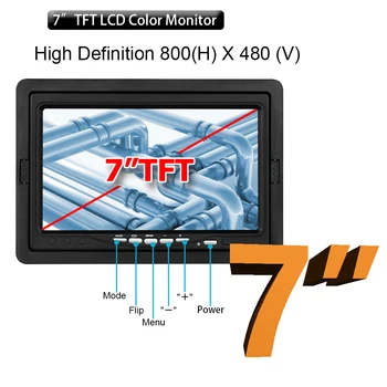 7inch TFT Ecran 20m de Cablu rezistent la apa 6.5 mm Scurgere Industriale de Conducte Subacvatice Camera Cu DVR Pentru Inspecție Țeavă Sistem Video