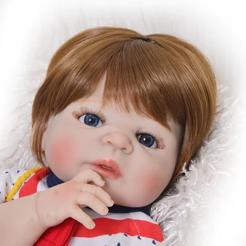 Reborn copil Adevărat plin de silicon papusa 22inch 55cm copii papusa de moda cadou bebe fata renăscut bonecas menina pot scălda bonecas