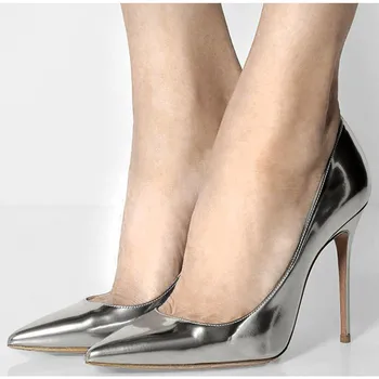Intenția inițială Populare Femei Pompe Subliniat Toe Tocuri Subtiri Pompe de Înaltă calitate, Aur, Argint Pantofi Femei Plus Dimensiune 3.5-10.5
