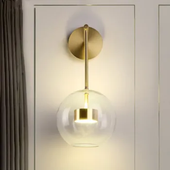 Nordic bula lampa de perete model de cameră de hotel dormitor Creative Minge de Sticlă lampă de perete dormitor noptieră cu lampă de perete