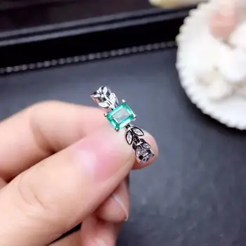 Noua moda verde smarald inel de piatră prețioasă femei bijuterii argint 925 naturale adevărată bijuterie fata de ziua inel de logodna cadou