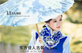 Joc TV Palatul de Blocare LianCheng Palatul Seiries - a Pierdut Fiica Actrita LianCheng Fluture Albastru Costum w Alb Guler de Blană