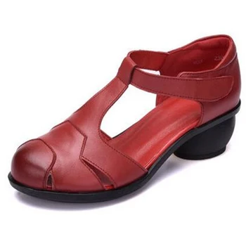 TIMETANG 2018 sandale de vara femei lucrate manual din piele femei casual confortabil femei pantofi sandale femei pantofi de vara