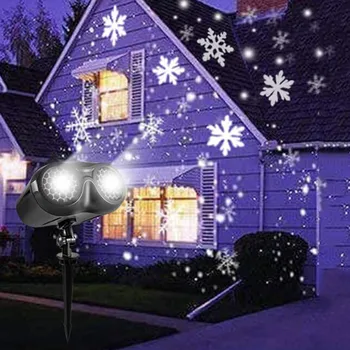 Crăciun Proiector Lumini în aer liber Rotație Ninsoare de Proiecție de la Distanță cu LED-uri de Crăciun Fulg de nea Proiector Lampa Peisaj