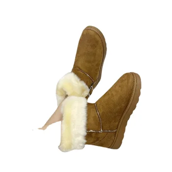 2022 Iarna Cald Cizme de Zapada Bumbac-Pantofi Căptușit cu Catifea Pantofi pentru Femei Cizme de Iarna pentru Femei Papuceii Femeie