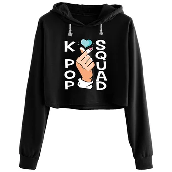 K Pop Echipa De Cultură Hoodies Femei Coreene Y2k Kawaii Goth Pulover Pentru Fete