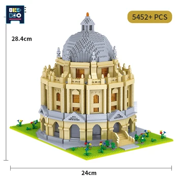 5452pcs Oxford, Castelul de Diamant Model 3D Micro Blocuri City Street View Universitatea de Arhitectura Mini Cărămizi Jucarii pentru Copii