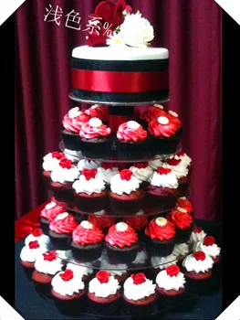 Cel Mai Bun De Vânzare !Runda 5 Tier Acrilice Tort de Nunta Cupcake Display Stand Pentru Petrecerea de Nunta de nunta de decorare