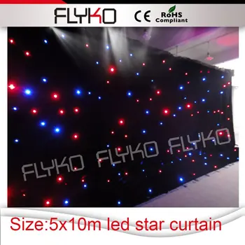 Stele colorate Fundal 6 LED-uri/Metru Pătrat RGB 3 ÎN 1 Led Star Versiune Cortina