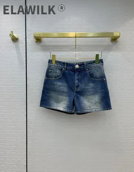 Moda Clasic Albite Jean pantaloni Scurți pentru Femei de Vara Noi 2021 Stil Casual Talie Înaltă, din Denim Scurta Brand de Lux Albastru Scurt, Blugi