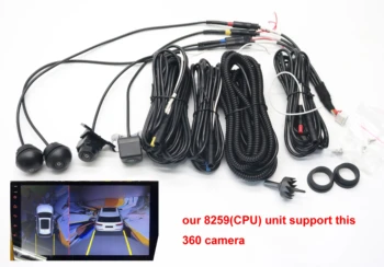 HD 3D de 360 de grade, Mașină de pasăre ochi vedere surround 4 way camera de conducere , pentru Android monitor AHD ecran tactil