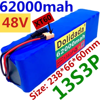 48v litiu-ion baterie 48v 62Ah 1000w 13S3P Litiu-ion Baterie Pack Pentru 54.6 v E-biciclete Electrice biciclete Scuter cu BMS