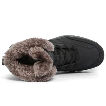 Noile Cizme de Iarna pentru Barbati de Ridicat-partea de sus piele de Vacă Pantofi de Bumbac în aer liber, Plus Catifea Zăpadă Cizme Pantofi pentru Bărbați Zapato De Hombre *