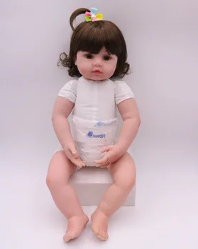 24inch silicon renăscut baby dolls 61cm copii de înaltă calitate de cadou păpuși în viață bonecas jucării Pentru Printesa Copii Cadou de Ziua de nastere