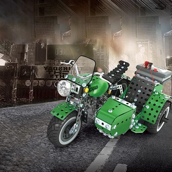 861Pcs Simulare Triciclu cu Motor Model Kituri DIY Metalice de Asamblare Joc Jucărie Vehicule Mecanice Asambla Jucării Pentru Copii Cadouri