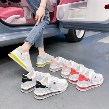 Pop Femei Alb Adidasi Femei Pop Vulcaniza Pantofi de Înaltă calitate HIP HOP Platforma Pantofi Dantela-up Pantofi de alergat Streetwear