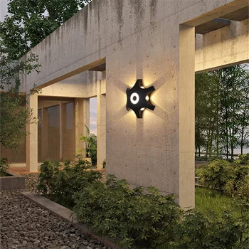 OURFENG Moderne Lămpi de Perete de Prindere Negru în aer liber și Interioară cu LED Sconces Creative Acasă Decorative Pentru Grădină, Verandă, Culoar Dormitor