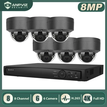 Anpviz 8CH 4K NVR 8MP Camera IP POE Kit de Securitate Acasă/în aer liber de Rețea, de Securitate, Sisteme de Supraveghere Video CCTV Kit NVR
