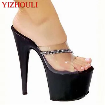 17cm New Sosire Lady Sexy Sandale cu Toc sandale Papuci Doamnelor Pantofi Casual Scoția Stil de Femei Papuci de casă Exotice Pantofi