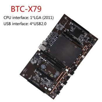 H61 BTCX79 Miner Placa de baza cu E5 2609 PROCESOR+Ventilator de Răcire LGA 2011 DDR3 Suport 3060 3070 3080 placa Grafica pentru BTC