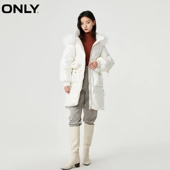 DOAR iarna nou stil de moda cald 90 de catifea mid-lungime confortabil cu gluga în jos jacheta femei|120412060