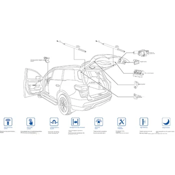 Masina Electrica Poarta Coada De Ridicare Pentru Ford Trurus (2017+) Auto Ușa Din Spate De Control Hayon Automat Portbagaj Deschidere Cu Piciorul Senzor